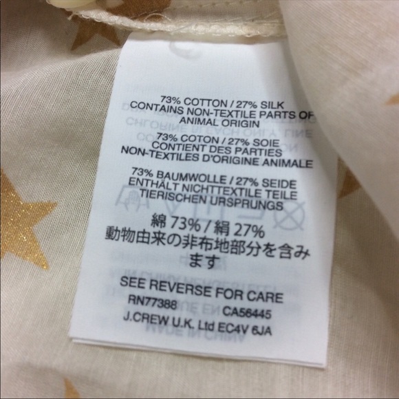 JCrew ruffle popover shirt in metallic star print - Picture 5 of 5